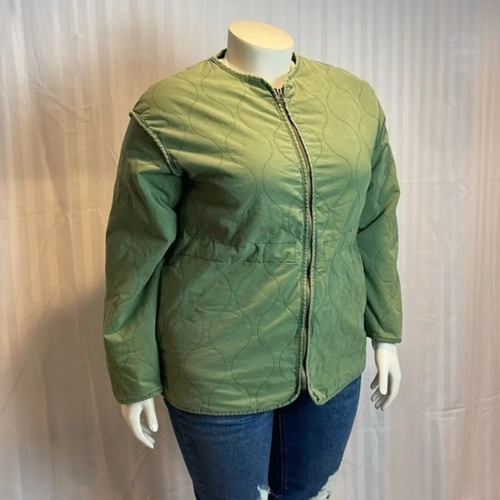 UNIVERSAL THREAD Soft Corduroy Zip Up Green Jacket‎ XXL Patch Pocket